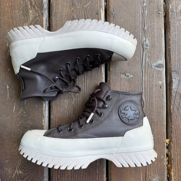 Converse Chuck Taylor All Star Lugged Leather Waterproof Hi Sneaker Women's 7.5 - Picture 4 of 15